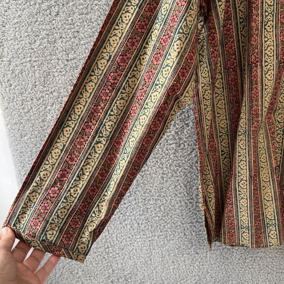 Anokhi Floral Cotton Blouse Indian Block Print Lightweight Boho Top M Medium - Picture 6 of 11